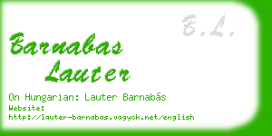 barnabas lauter business card